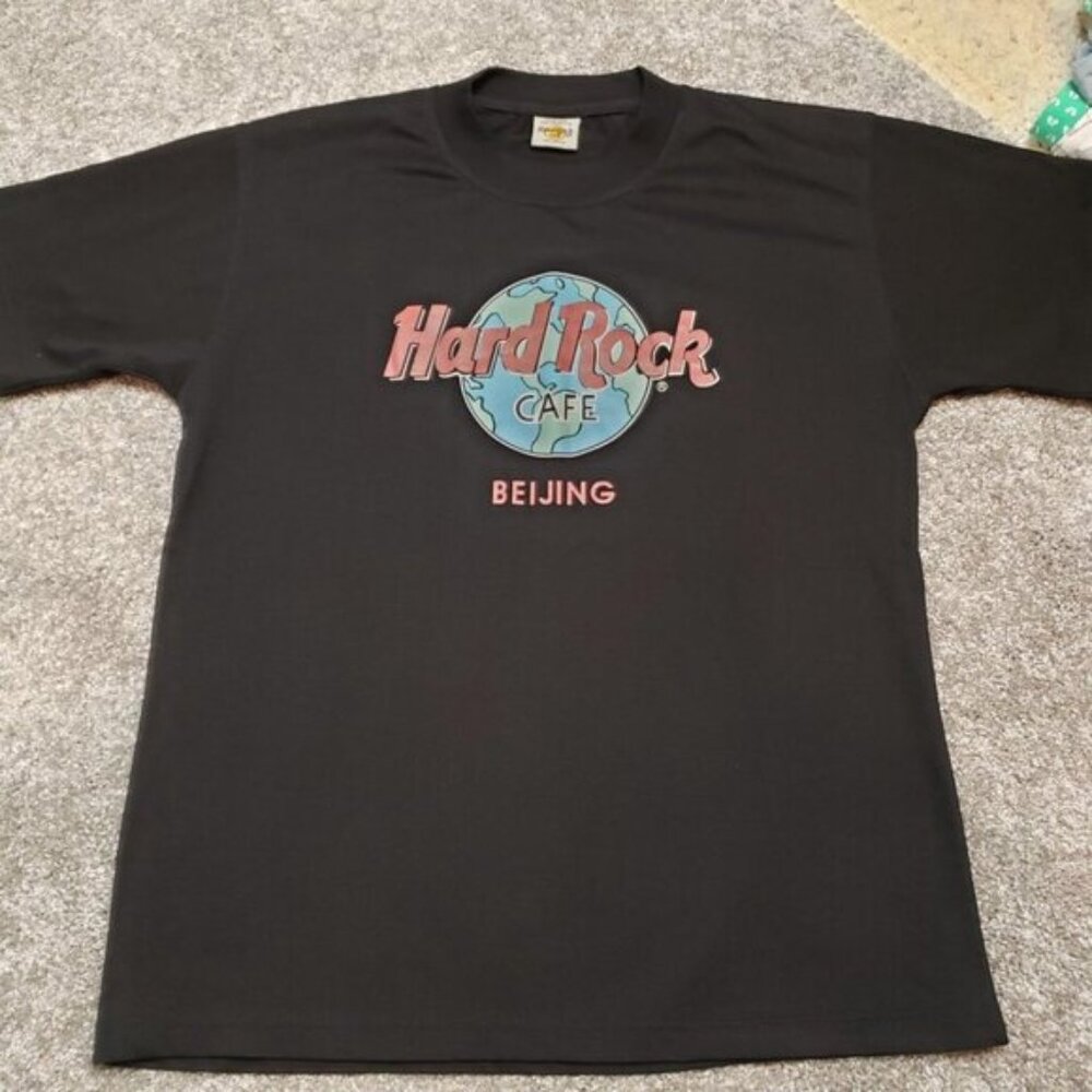 HARD ROCK CAFE BEIJING T SHIRT BLACK SIZE XL X-LARGE ~ 100% Cotton  / A265